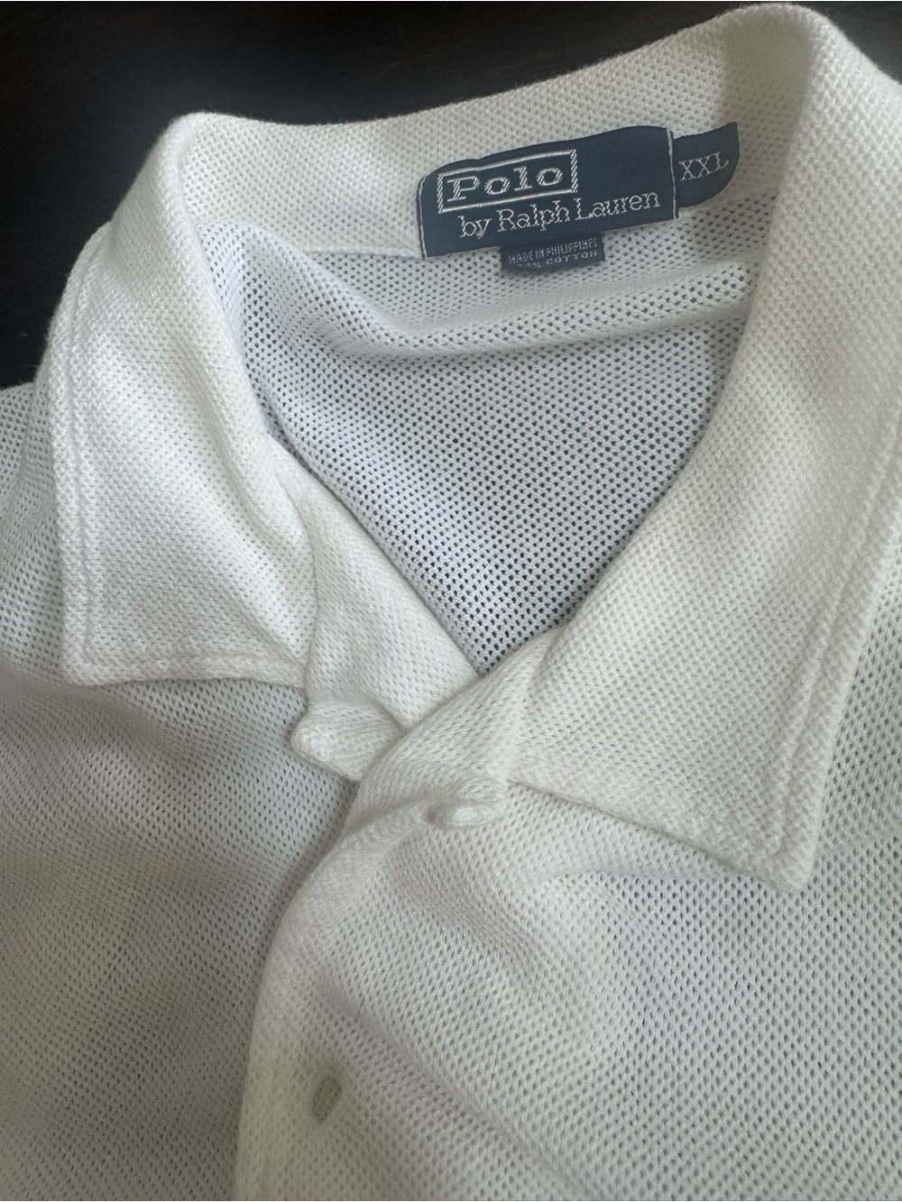 Polo by Ralph Lauren White Mesh Polo Shirt - XX-Large